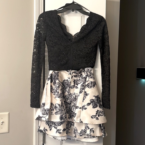 2 pc black and white prose dress size 1 - Picture 2 of 3